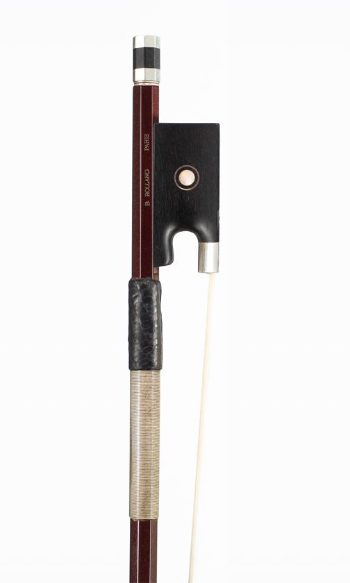 A silver-mounted viola bow, Workshop of Benoit Rolland