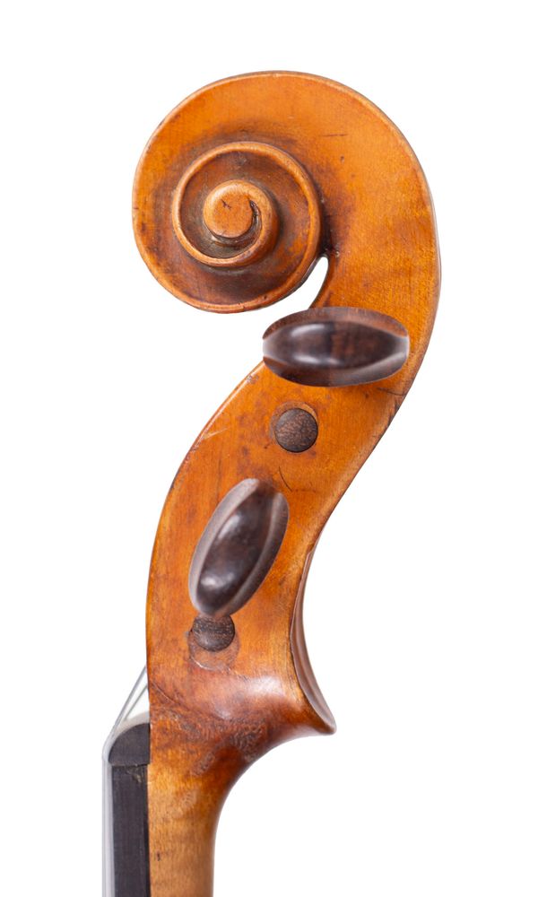 A violin, France 19th century - scroll