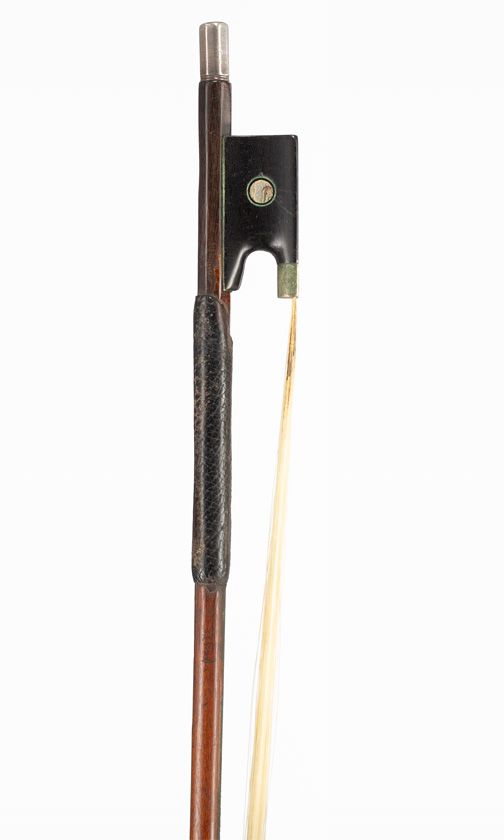 A nickel/silver-mounted violin bow, unbranded