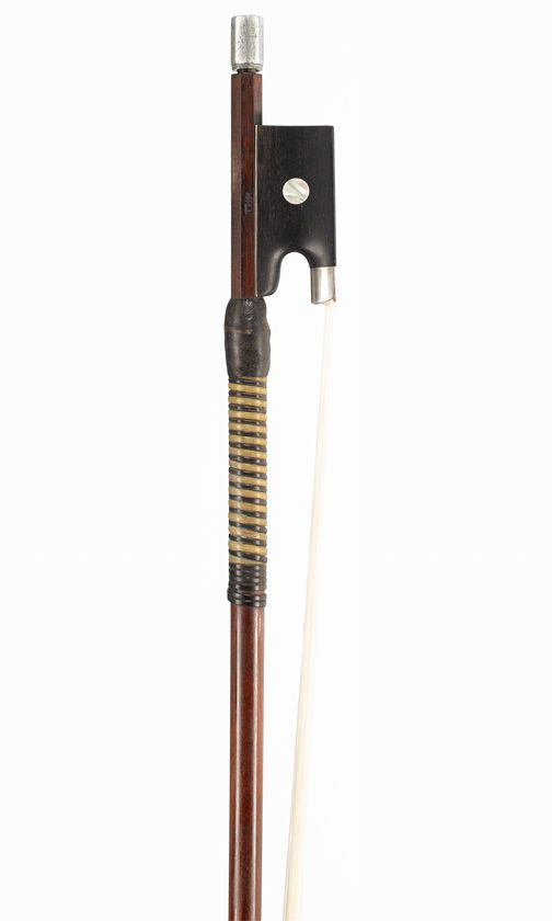 A silver-mounted violin bow by W. E. Hill & Sons, London