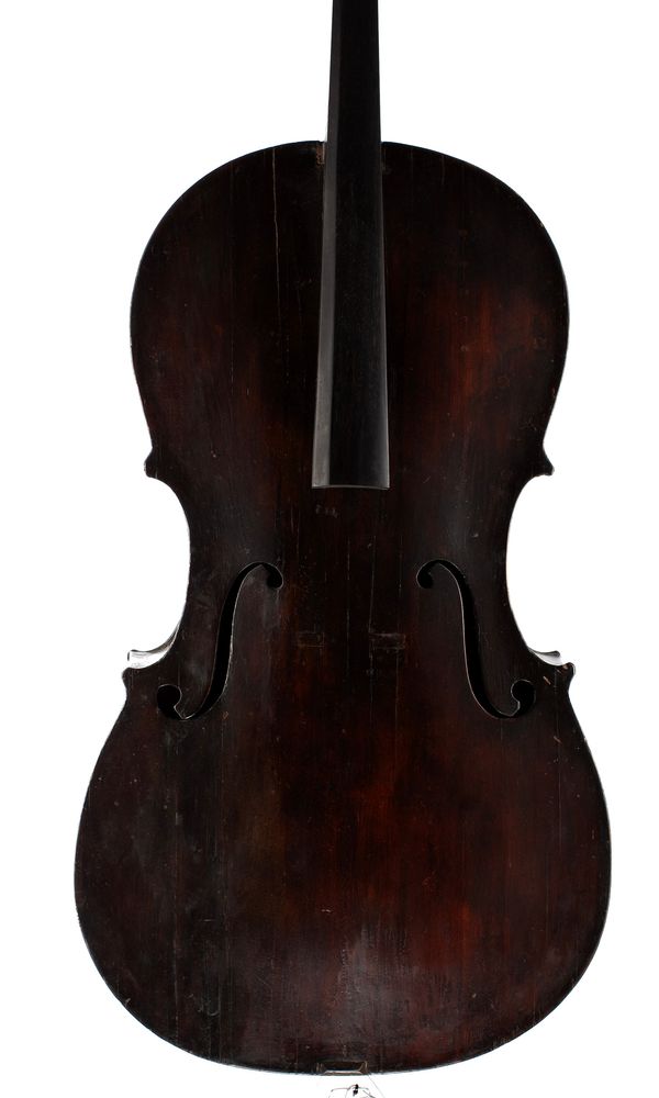 A cello, labelled Wm Walker