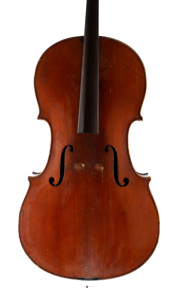 A cello, labelled Antonius Stradivarius