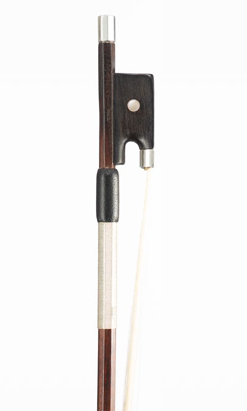 A silver-mounted violin bow, Workshop of Hill & Sons