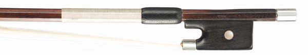 A silver-mounted violin bow, Workshop of Hill & Sons