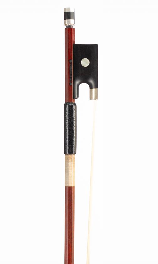 A silver-mounted violin bow, branded W. E. Dörfler
