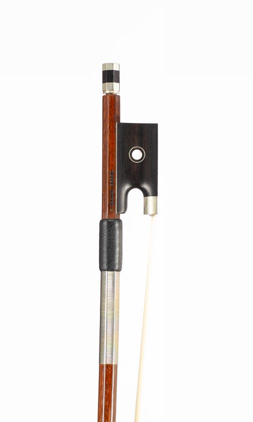 A nickel-mounted violin bow, C. Chagas - Brasil