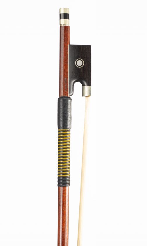A nickel-mounted violin bow, by Bowspeed, Bristol