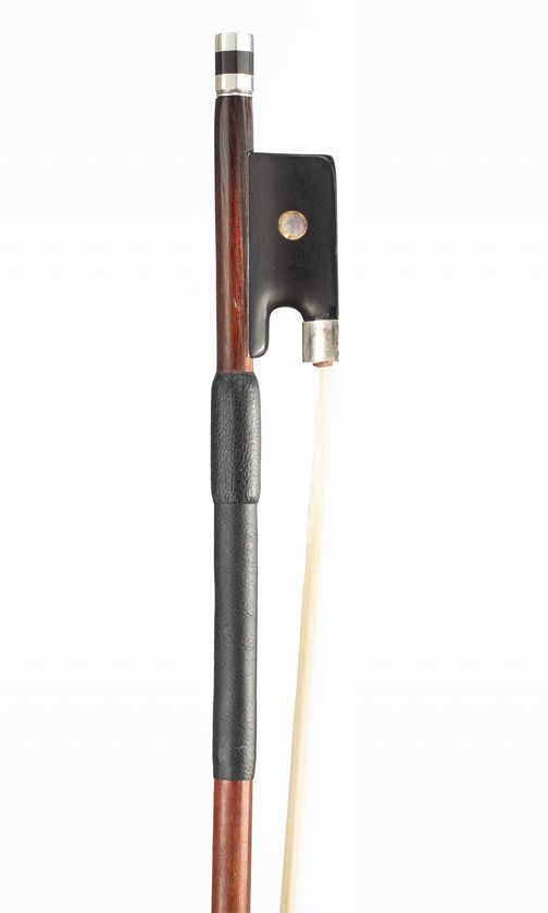 A silver-mounted violin bow, Workshop of Albert Nürnberger, Germany
