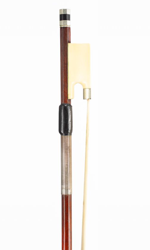 A nickel and ivory-mounted violin bow, Germany, circa 1910