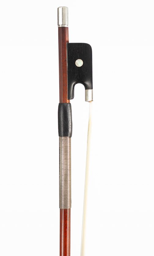A silver-mounted violin bow by Victor Thomassin, London, circa 1920
