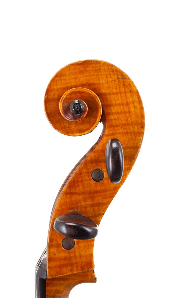 A cello, School of Vincenzo Postiglione, Naples, circa 1880 - scroll