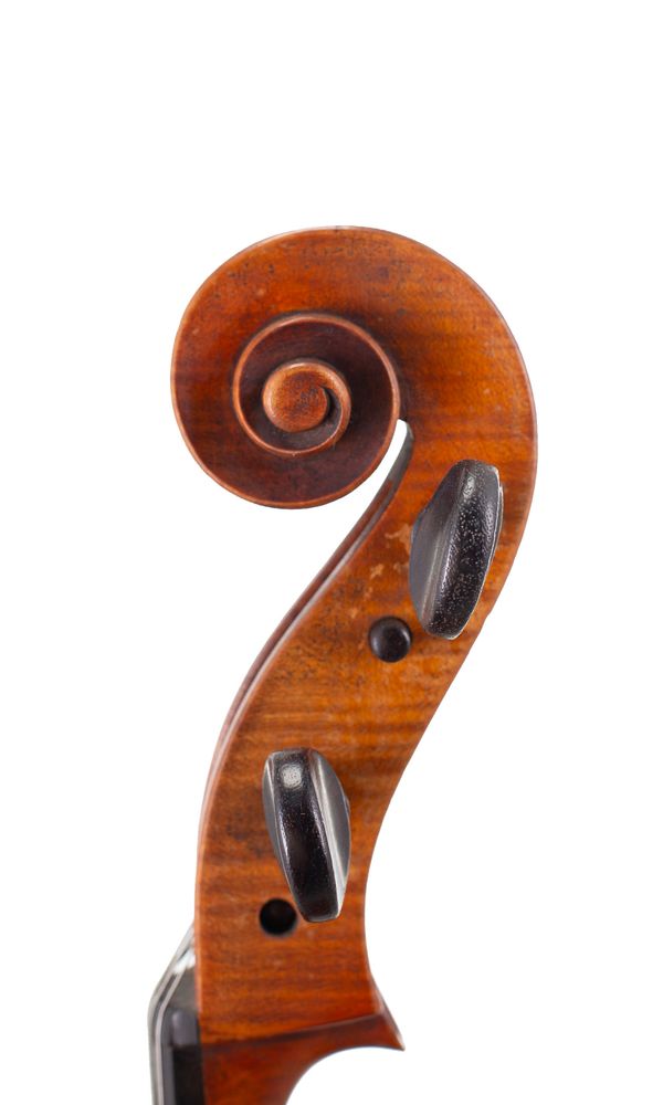 A cello, Workshop of Jérôme Thibouville-Lamy, Mirecourt, circa 1890 - scroll