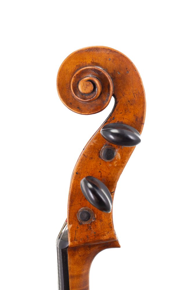 A cello by Joseph Hill, London, circa 1760 - scroll