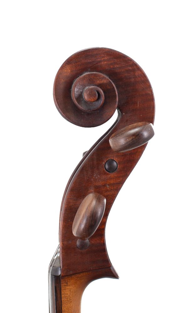 A cello, France, 19th Century - scroll
