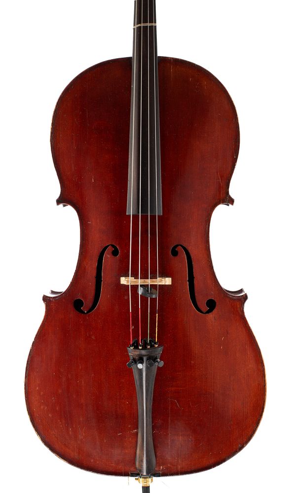 A cello, labelled Celebre Vosgien