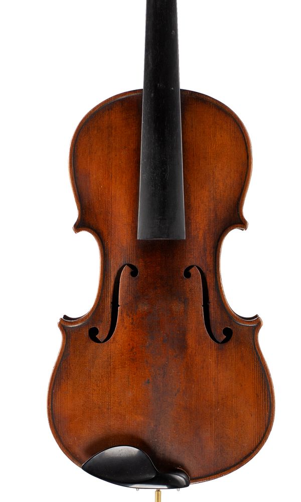 A violin, labelled Manufactured in Berlin (L)