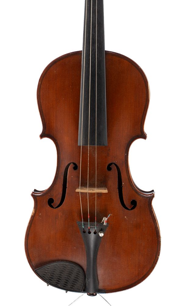 A violin, labelled Stradivarius