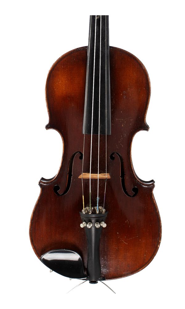A three-quarter sized violin, unlabelled