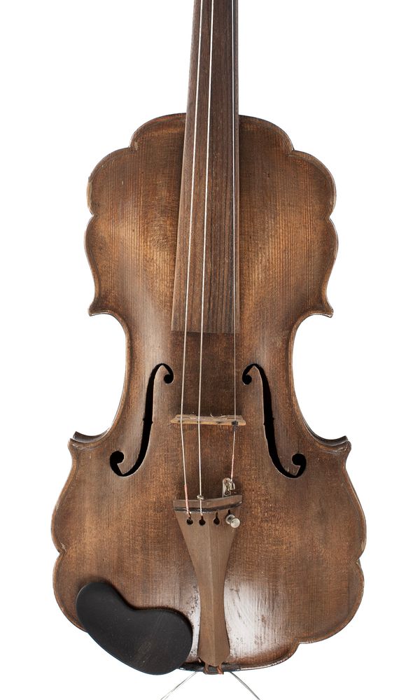A violin, labelled Emilio Celani