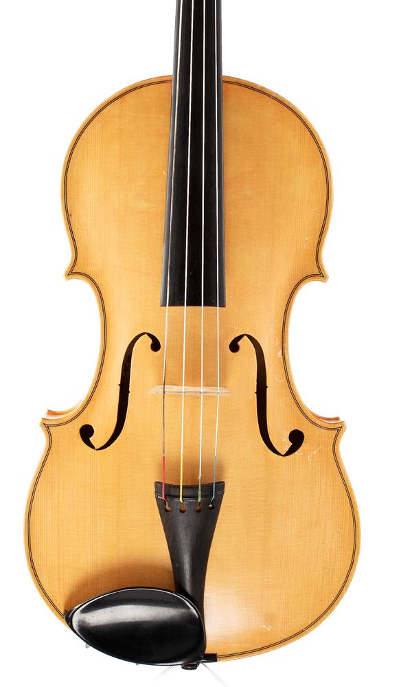 A viola, labelled Peter Gresswell