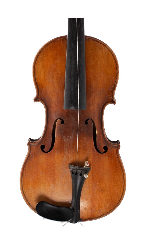 A three-quarter sized violin, unlabelled