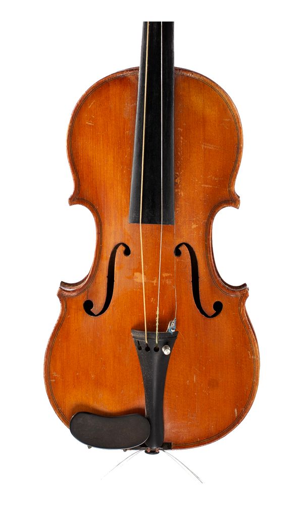 A three-quarter sized violin, unlabelled