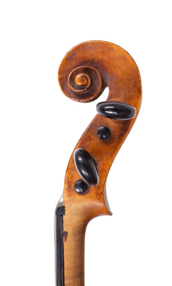 A violin, Mittenwald, 18th Century - scroll