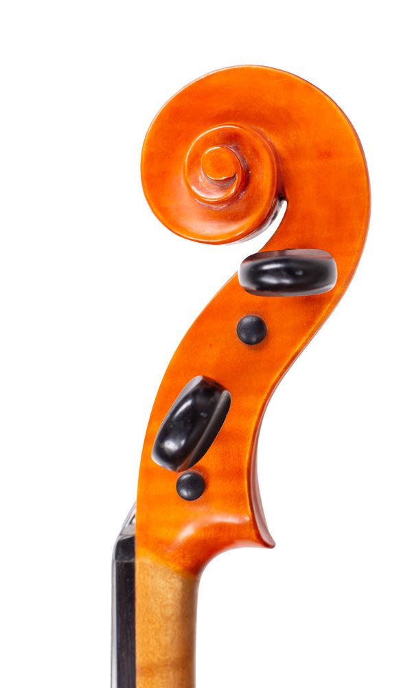 A viola by Geoffrey Hough, Stourbridge, 1987 - scroll