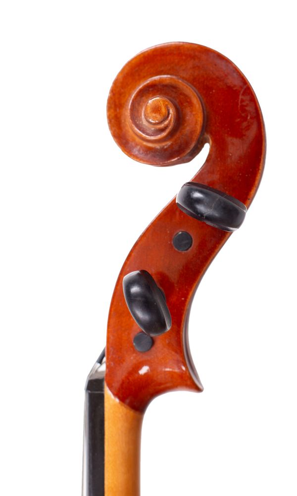 A viola, Workshop of Franz Sandner, Germany, 1985 - scroll