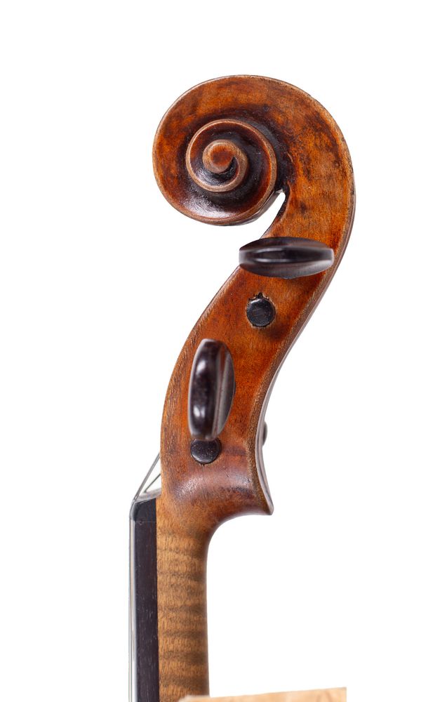 A violin, Workshop of E. Martin, Germany, 20th Century - scroll