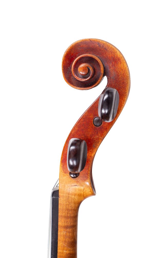 A violin, Southern Germany, circa 1850 - scroll