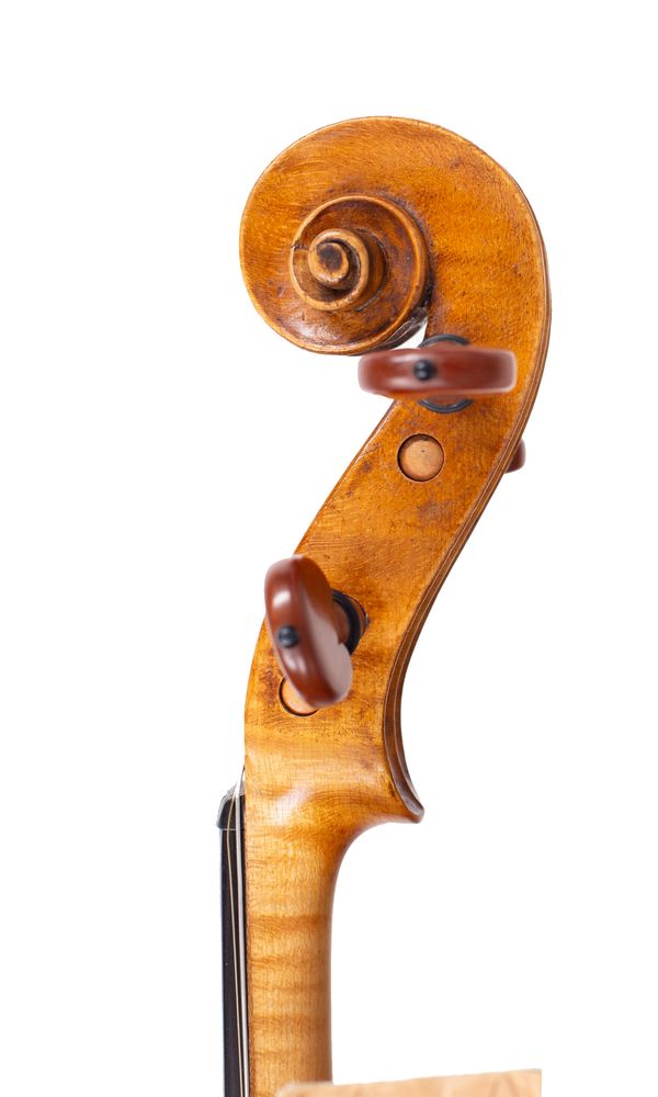 A violin, 19th Century - scroll