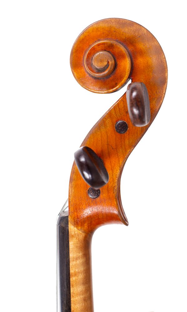 A viola, England, 20th Century - scroll