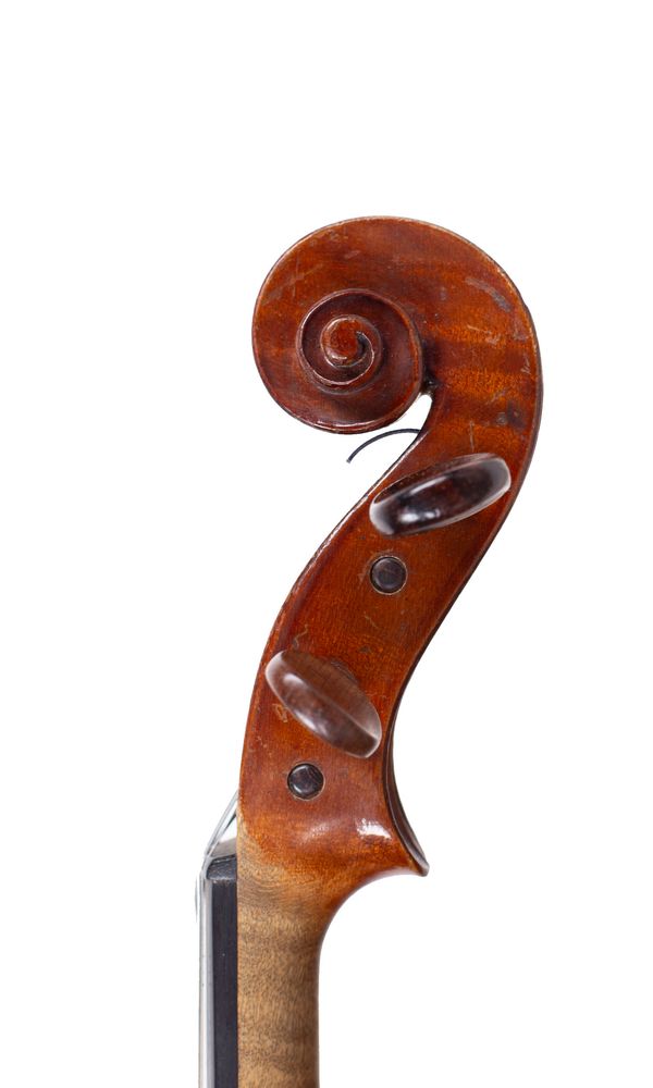 A violin, France, circa 1900 - scroll