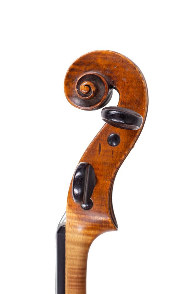 A violin, possibly Low Countries, late 18th Century - scroll