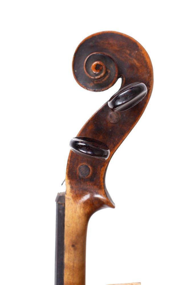 A violin, possibly by John Moffatt, London, circa 1850 - scroll