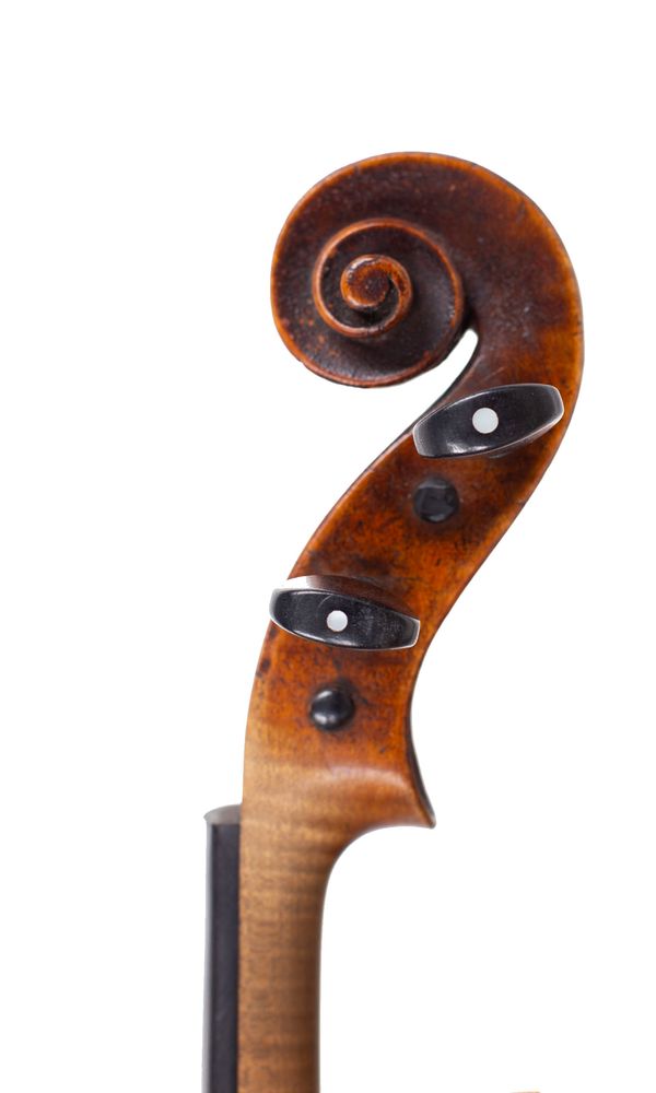 A violin, France, 19th Century - scroll