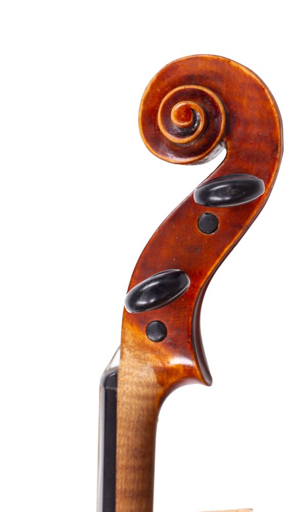 A violin by Joannes Batista Vavra, Prague, 1917 - scroll