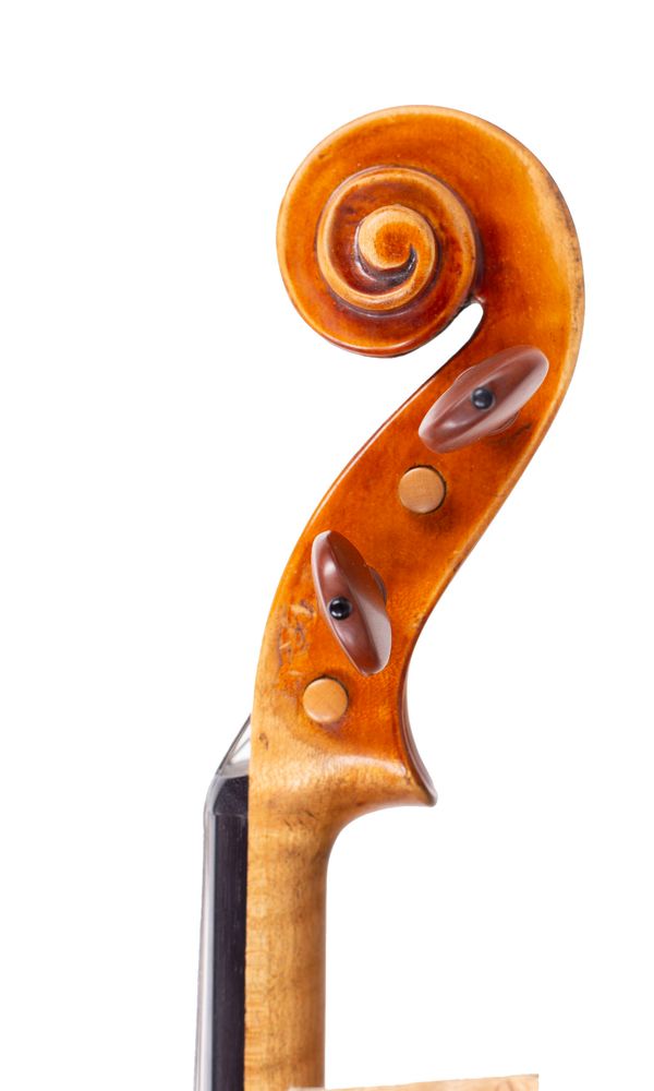 A violin, ascribed to Stefano Scarampella, Mantua, early 20th Century - scroll