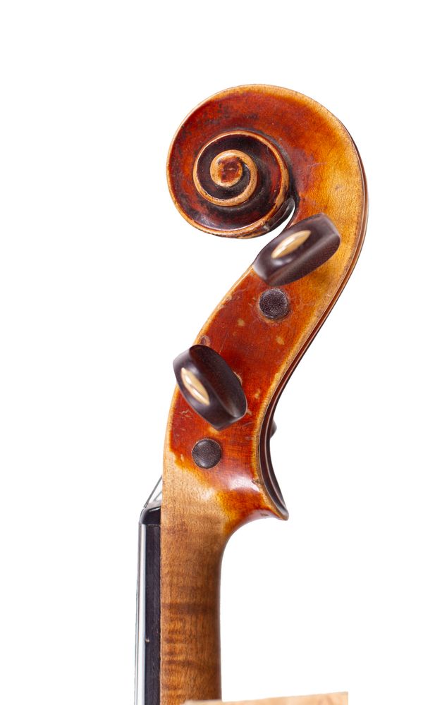 A violin, School of Grandjon, Mirecourt, circa 1890 - scroll