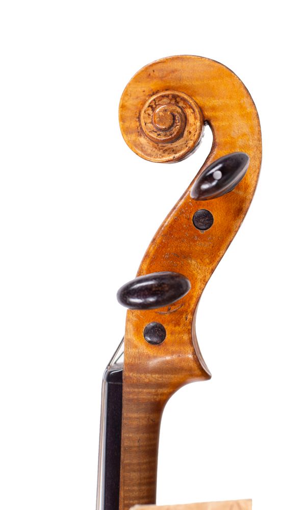 A violin, circa 1800 - scroll