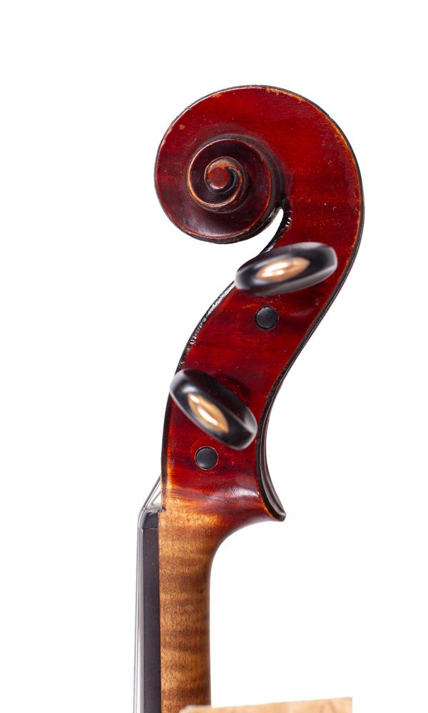 A violin, France, circa 1900 - scroll