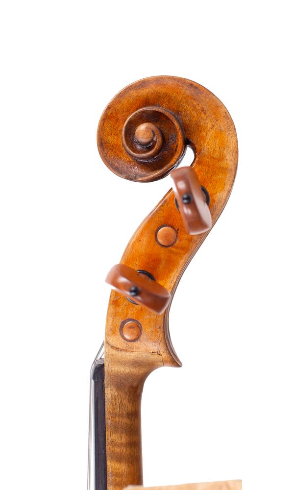 A violin, circa 1800 - scroll