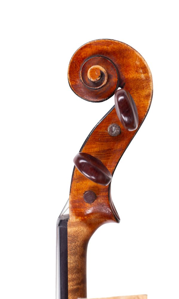 A violin, Mirecourt, 19th Century - scroll