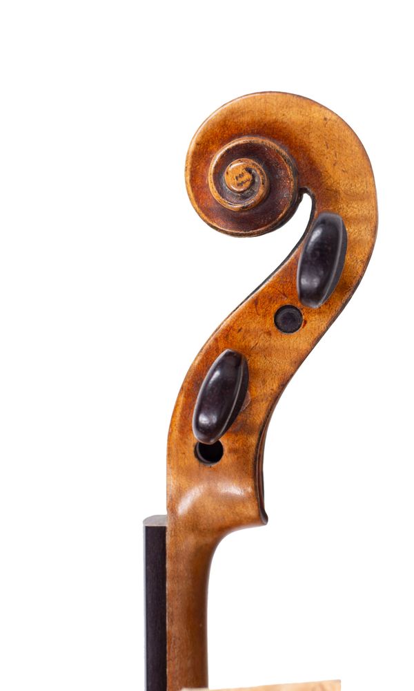 A violin, Low Countries, circa 1800 - scroll