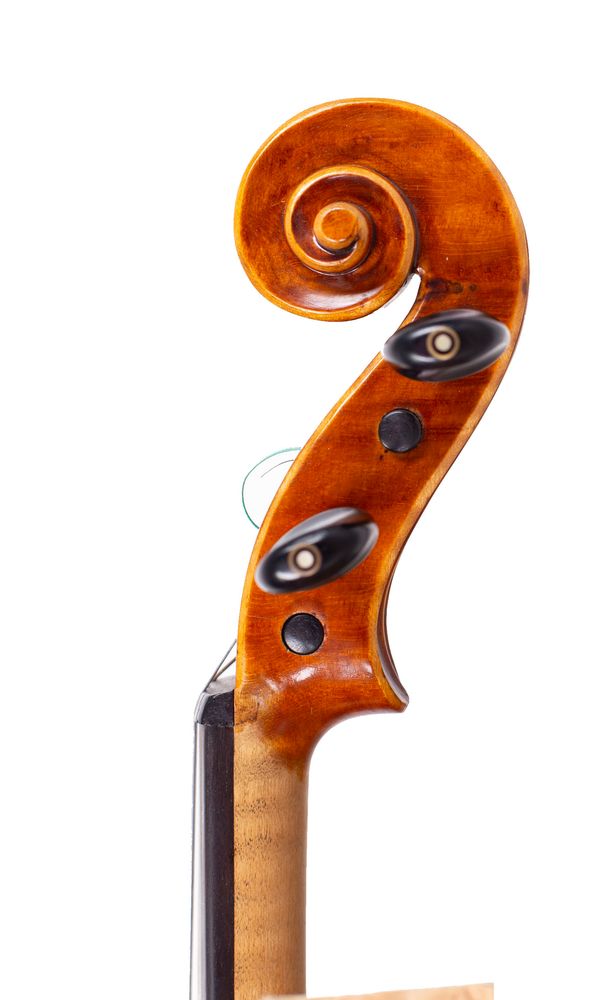 A violin by Stefan W. Nemes, London, 1984 - scroll