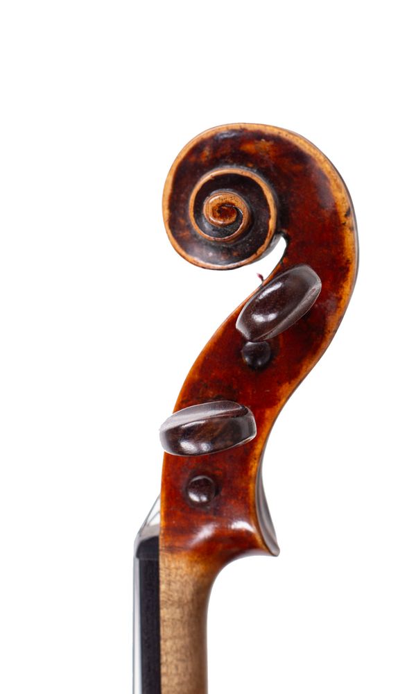 A violin, France, 18th Century - scroll
