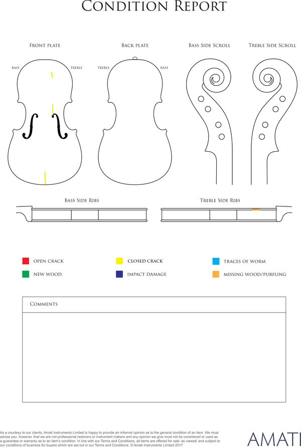 A cello, Workshop of Marc Laberte, Mirecourt, circa 1900 - condition report
