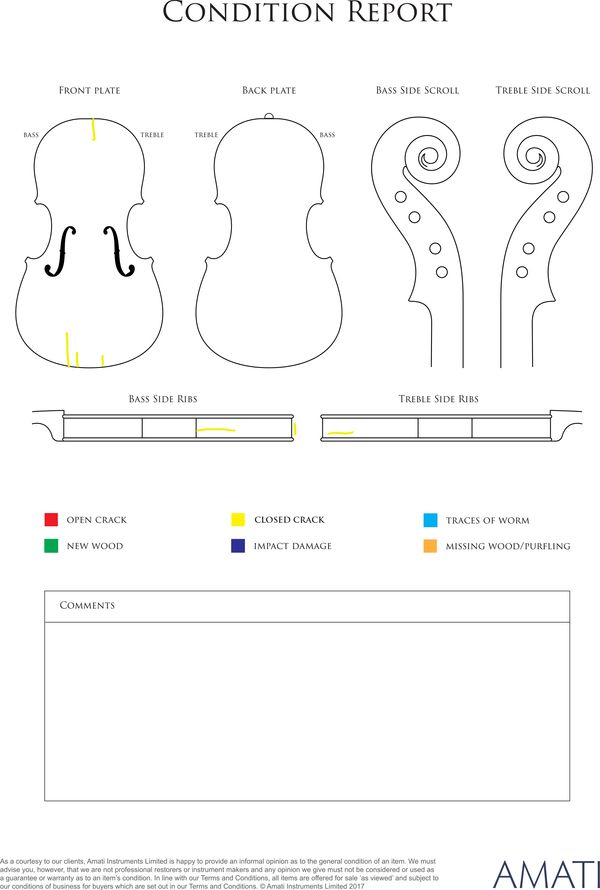 A cello, 20th Century - condition report
