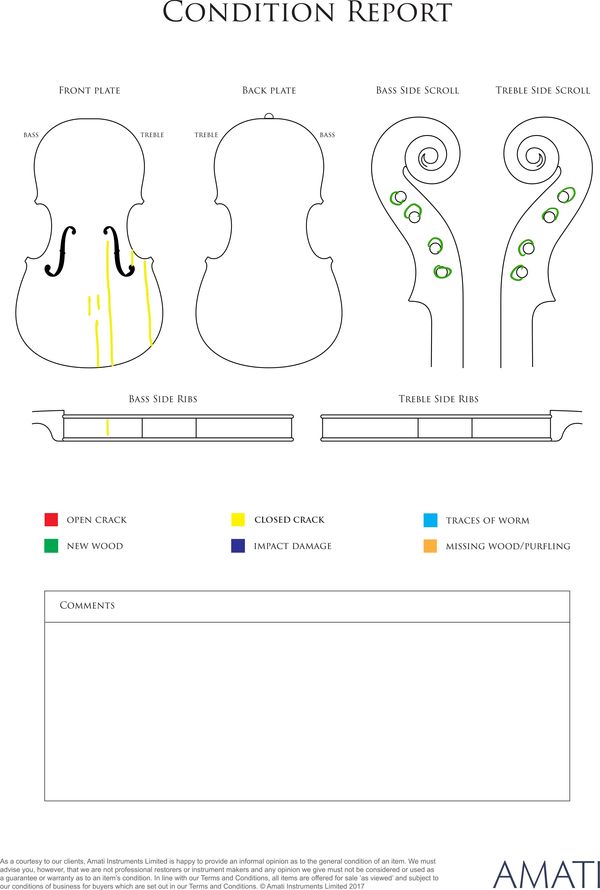 A cello, 20th Century - condition report